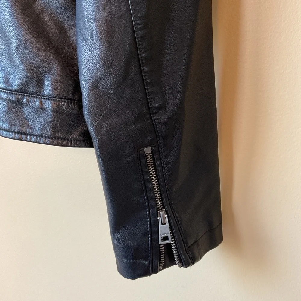 LEVI’S STRAUSS Motocross Racer Zip Jacket Size L Faux Leather